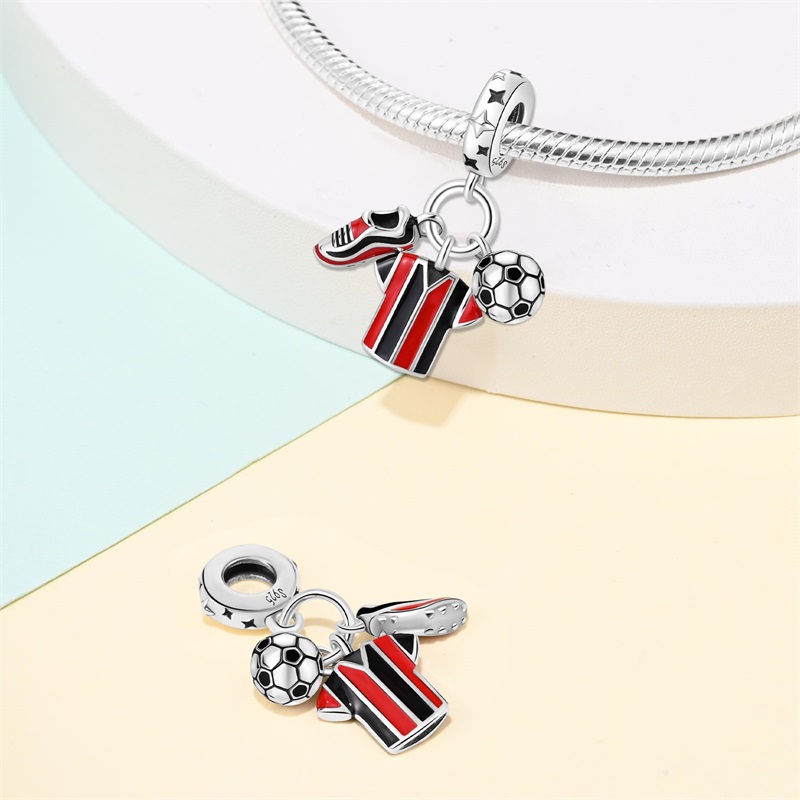 Fashion 925 Silver Football Je - Badminton Materi ulasan dan harga